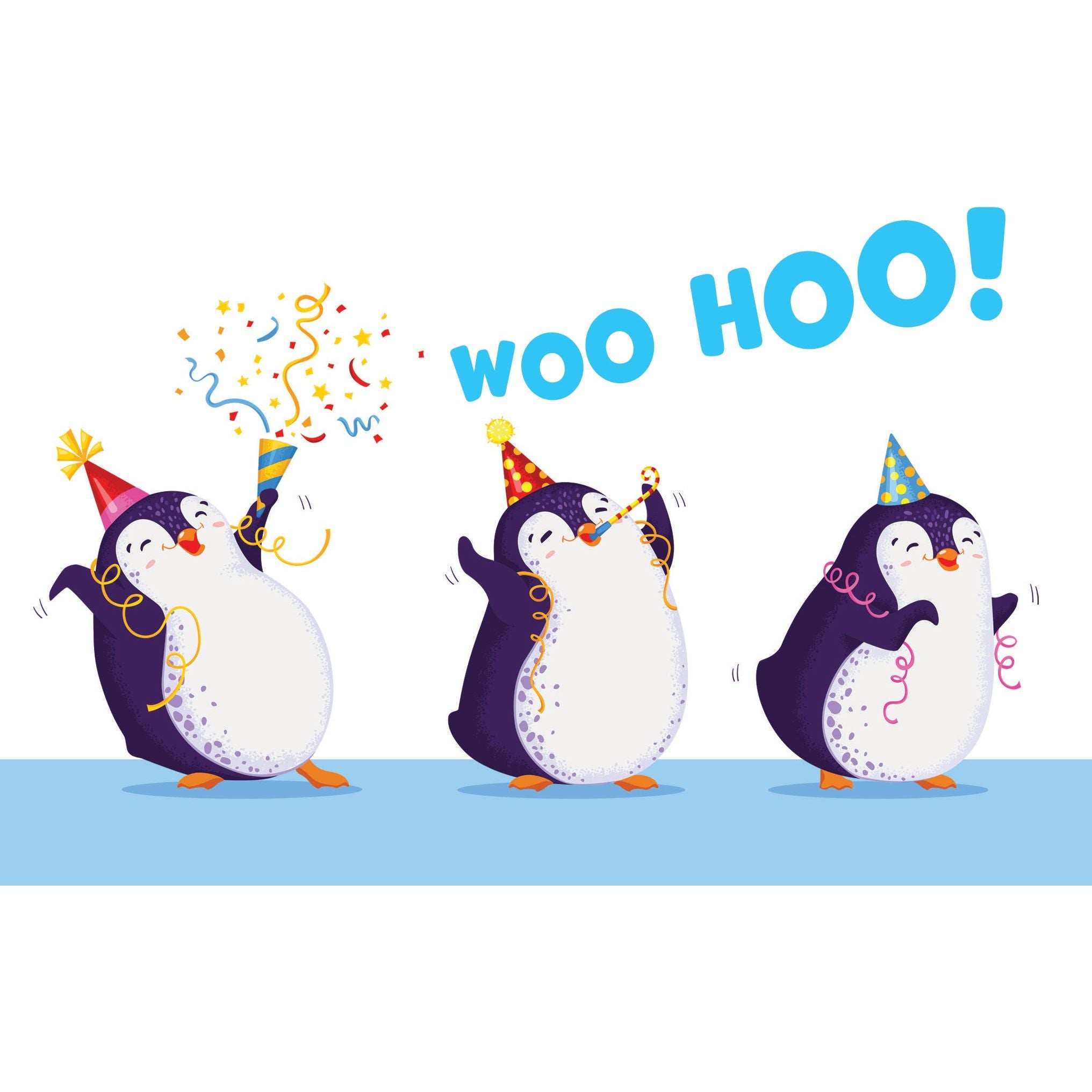 Penguin Party Congratulations Card